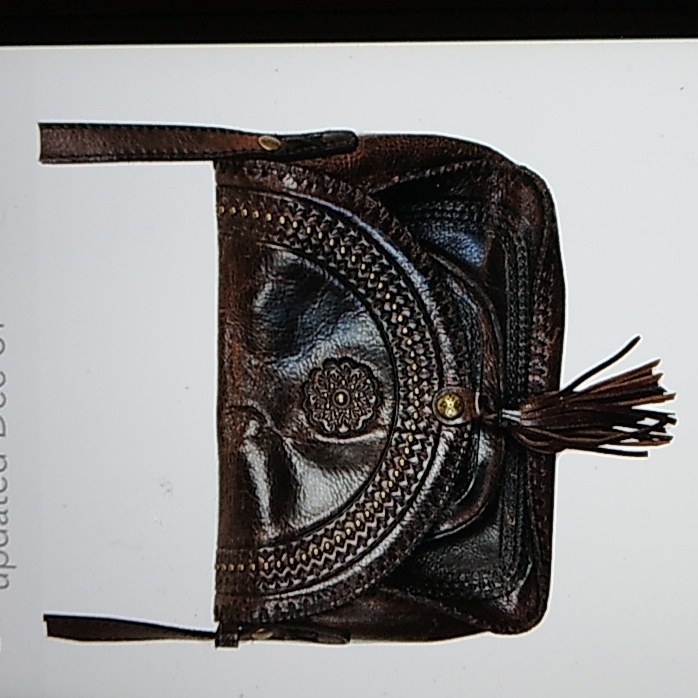 Patricia Nash Bag Womens Beaumont Flap Crossbody Distressed Chocolate Brown